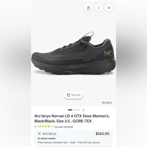 Arc’teryx Norvan - this season goretex runner - size 9.5 men’s